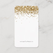 あなたのロゴ金ゴールドグリッターネックレスディスプレイカード 名刺 (裏面)