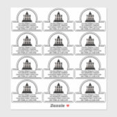 あなたのロゴ12プロモーションアドレスコンターカットビニール シール (シート)