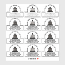 あなたのロゴ12プロモーションアドレスコンターカットビニール シール