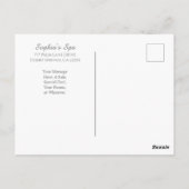 あなたのロゴ、ありがとう、バスプロモーション名、シルバー/ホワイト ポストカード (裏面)