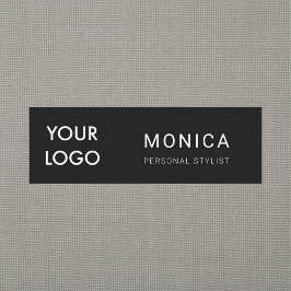 あなたのロゴ|の最小主義の黒を加えて下さい 名札