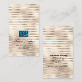 あなたのロゴ、エレガントプロフェッショナルプラチナ剥ぎ取り 名刺 (正面/裏面)