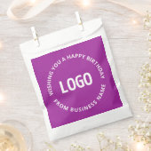 あなたのロゴ & オリジナルテキスト | から… ハッピーバースデー フェイバーバッグ (クリップ留めされた状態)
