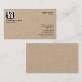 あなたのロゴ- (クラフト) 名刺 (正面/裏面)