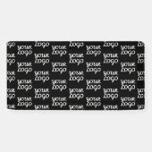 あなたのロゴ | シンプルなリピートロゴパターン 横断幕 (横)