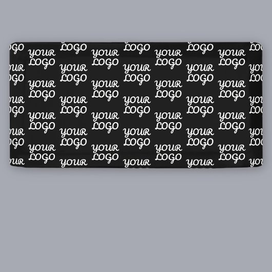 あなたのロゴ | シンプルなリピートロゴパターン 横断幕