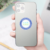 あなたのロゴ、バス。名前のアドレスまたは任意の文字、メッドブルー シール (スマートフォン)
