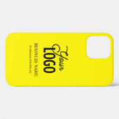 あなたのロゴ&ビジネス名等Bright Yellow Case-Mate iPhoneケース (裏面 (横))