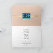 あなたのロゴ、ビジネス名、ブラシ付き金ゴールド ストライプ サンキューカード (内部)