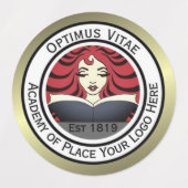 あなたのロゴ ビジネス ラウンド カラー ラベル (デザイン2)