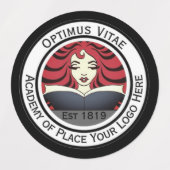 あなたのロゴ ビジネス ラウンド カラー ラベル (デザイン1)