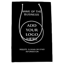 あなたのロゴ ビジネス 企業 プロフェッショナル ミディアムペーパーバッグ
