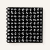 あなたのロゴ | ユニークなロゴ、デザイン、またはイメージパターン ノートブック (正面)