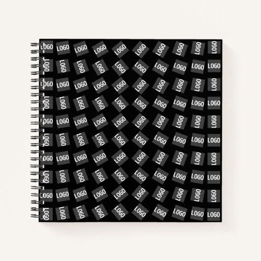 あなたのロゴ | ユニークなロゴ、デザイン、またはイメージパターン ノートブック (正面)