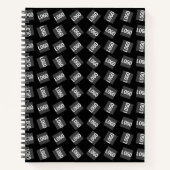 あなたのロゴ | ユニークなロゴ、デザイン、またはイメージパターン ノートブック (正面)