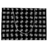 あなたのロゴ | ユニークなロゴ、デザイン、またはイメージパターン ラージペーパーバッグ (裏面)