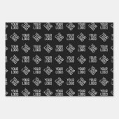 あなたのロゴ | ユニークな交互のロゴまたはデザイン ラッピングペーパーシート (正面)