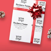 あなたのロゴ レトロモダン 白黒 ラッピングペーパー