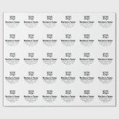 あなたのロゴ レトロモダン 白黒 ラッピングペーパー (フラット)