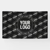 あなたのロゴ & ロゴパターンにカスタマイズ可能なテキスト 横断幕 (横)