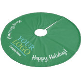 あなたのロゴ、会社のプロモーションDIYホリデーメッセージグリーン フリース ツリースカート (アングル)