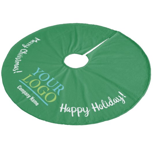 あなたのロゴ、会社のプロモーションDIYホリデーメッセージグリーン フリース ツリースカート (アングル)