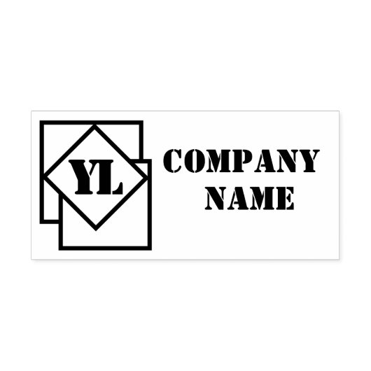 あなたのロゴ . 会社名 セルフインキングスタンプ (デザイン)
