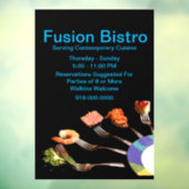 あなたのロゴ / 現代のレストラン事業 ウィンドウサイン (シート3)