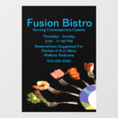 あなたのロゴ / 現代のレストラン事業 ウィンドウサイン (シート)