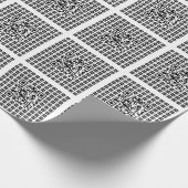 あなたのロゴ/画像を並べ替え可能な編集可能なQRコード ラッピングペーパー (角)