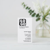 あなたのロゴ-白 名刺 (スタンド正面)
