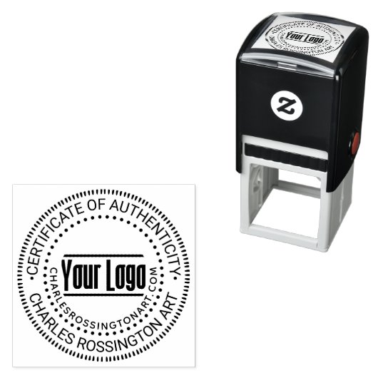 あなたのロゴ 「真正性証明書」 名前 URL セルフインキングスタンプ (インサイチュ)