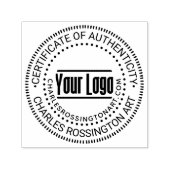 あなたのロゴ 「真正性証明書」 名前 URL セルフインキングスタンプ (デザイン)