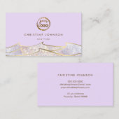 あなたのロゴ | 真珠光沢波デザイン 名刺 (正面/裏面)