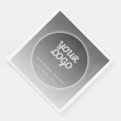 あなたのロゴ & 編集可能なテキスト | ダークグレーのグラデーション (コーナー)