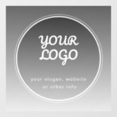 あなたのロゴ & 編集可能なテキスト | ダークグレーのグラデーション ウィンドウサイン (シート)