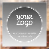 あなたのロゴ & 編集可能なテキスト | ダークグレーのグラデーション ウィンドウサイン (シート2)