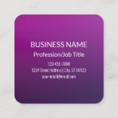 あなたのロゴ | 2つのアップロード画像またはビジネス用ロゴ スクエア名刺 (裏面)