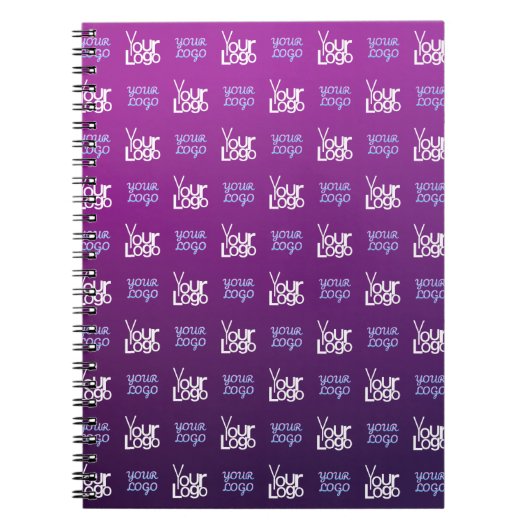 あなたのロゴ | 2つのアップロード画像またはビジネス用ロゴ ノートブック (正面)