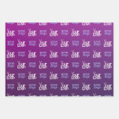 あなたのロゴ | 2つのアップロード画像またはビジネス用ロゴ ラッピングペーパーシート (正面)