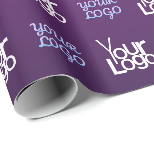 あなたのロゴ | 2つのアップロード画像またはビジネス用ロゴ ラッピングペーパー (ロールコーナー)