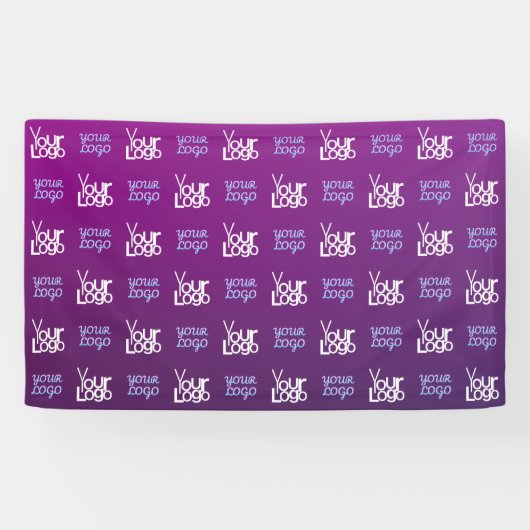 あなたのロゴ | 2つのアップロード画像またはビジネス用ロゴ 横断幕 (横)