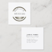 あなたのロゴ| Instagramの写真|を取り替えますロゴを加えて下さい スクエア名刺 (正面/裏面)