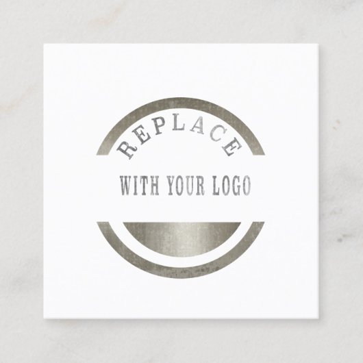 あなたのロゴ| Instagramの写真|を取り替えますロゴを加えて下さい スクエア名刺 (正面)