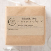 あなたのロゴKraftあなた感謝していのビジネスの郵送ラベル ラベル (インサイチュ)