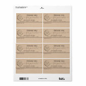 あなたのロゴKraftあなた感謝していのビジネスの郵送ラベル ラベル (フルシート)