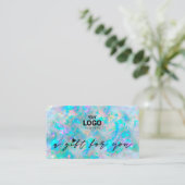 あなたのロゴopalテクスチインスパイアャギフト証明書 名刺 (スタンド正面)