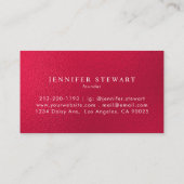 あなたのロフェイクゴの赤いモダン箔 名刺 (裏面)