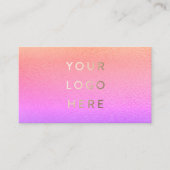 あなたのロフェイクゴグラデーションマイアミホイルモダン 名刺 (正面)