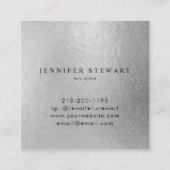あなたのロフェイクゴ銀グレーモダン箔 スクエア名刺 (裏面)